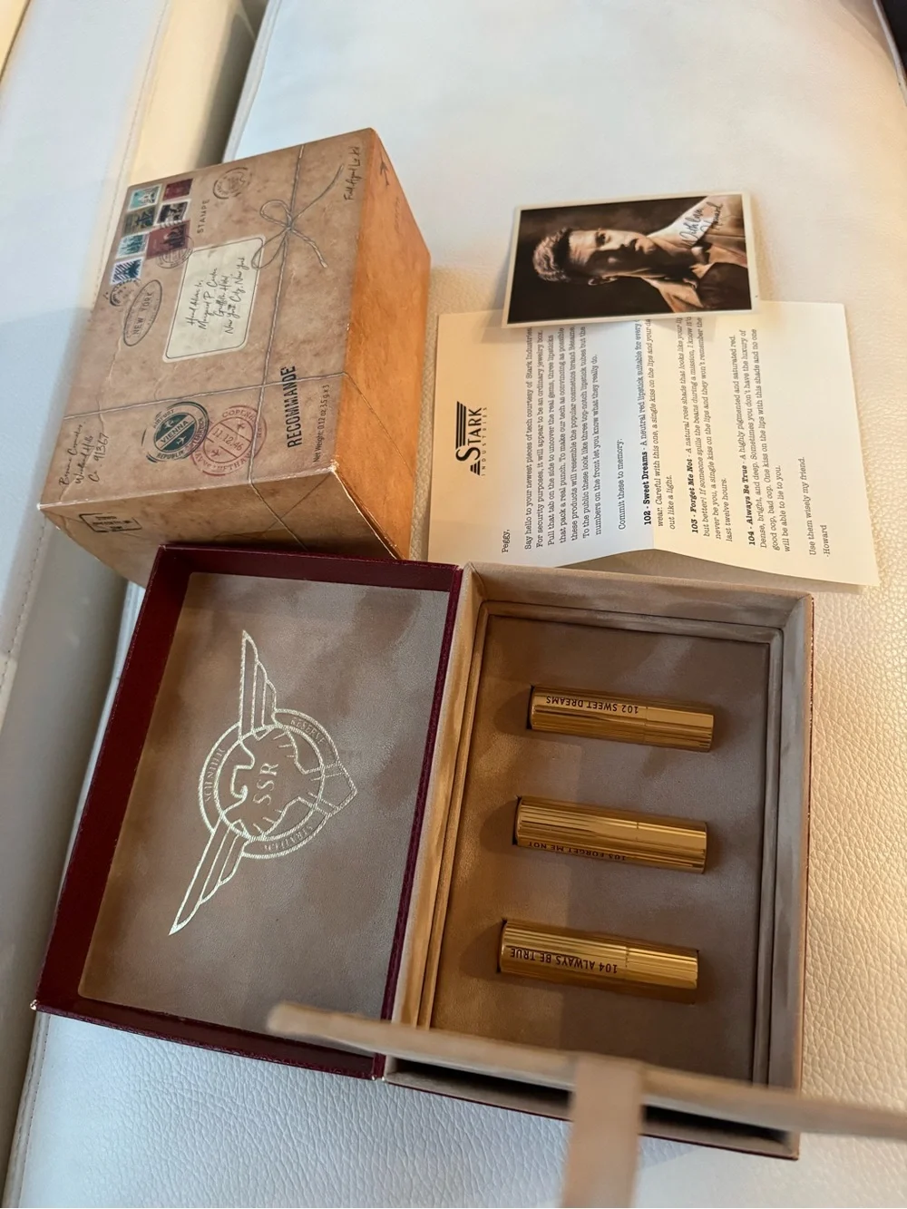 Besame Agent Carter Rare and Collectible Box set with card and three lipsticks